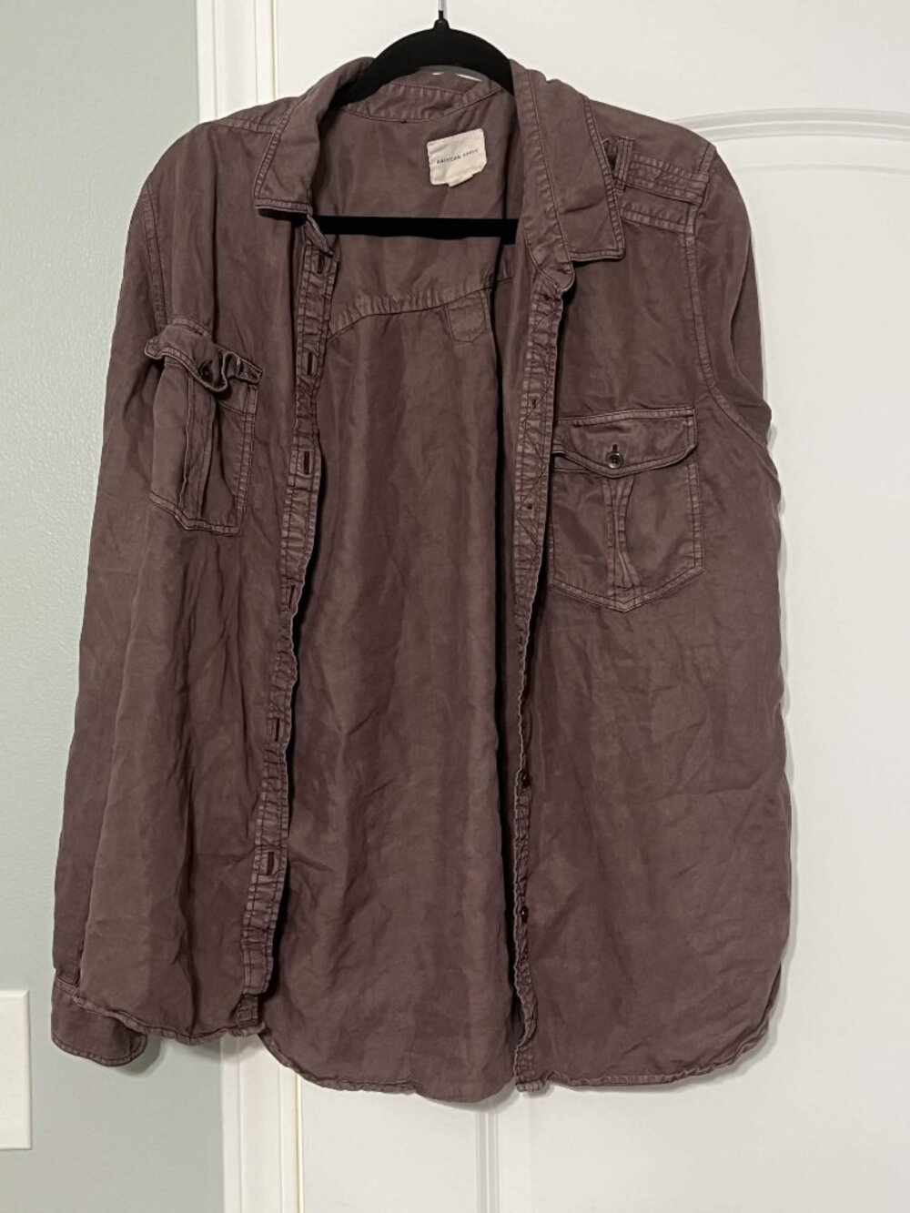NWOT American Eagle Purple Button Down Shirt - Size XL